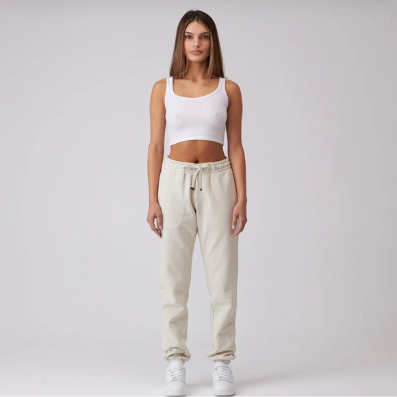 NWOT TALENTLESS WOMENS HEAVYWEIGHT SWEATPANTS IN BONE - Picture 2 of 4